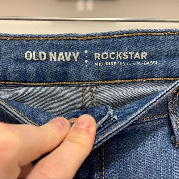 Women's Old Navy Rockstar Mid Rise Jeans Size 6 - Picture 6 of 10